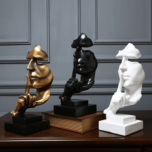 Silence is Golden Abstract Statues