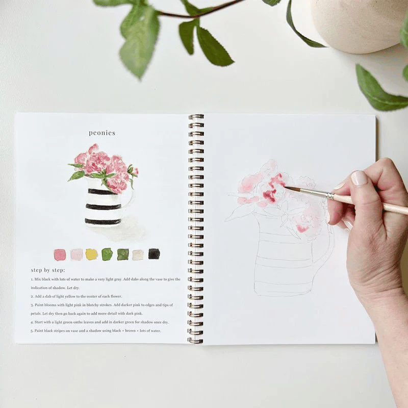 🔥LAST DAY 55% OFF - 🖼️Beginner-Friendly💕 Watercolor Workbook