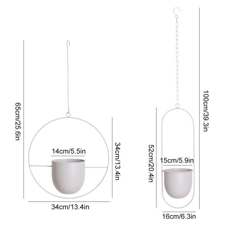 Radiant Metal Hanging Planter