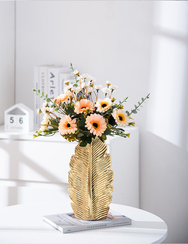 Feathered Tranquility Ceramic Vases