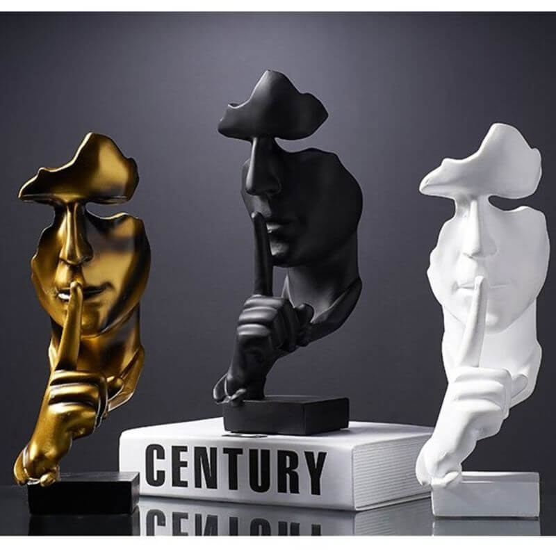 Silence is Golden Abstract Statues