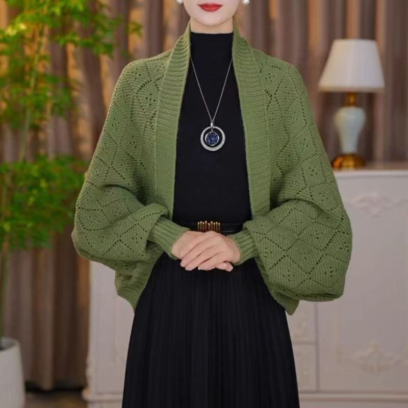 ✨LAST DAY 70% OFF🔥-Fashion Hollow Out Knitted Shawl Coat