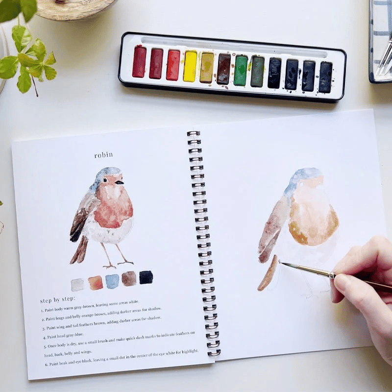 🔥LAST DAY 55% OFF - 🖼️Beginner-Friendly💕 Watercolor Workbook