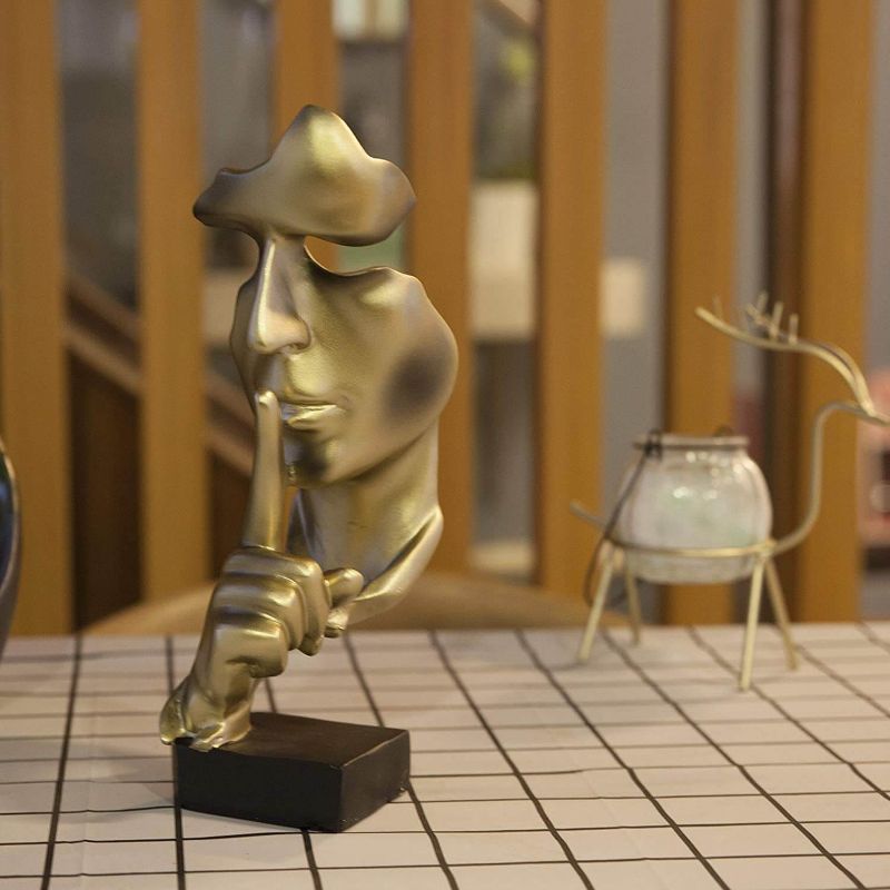 Silence is Golden Abstract Statues