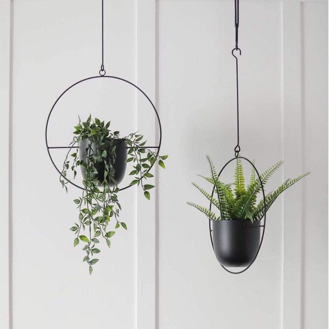 Radiant Metal Hanging Planter