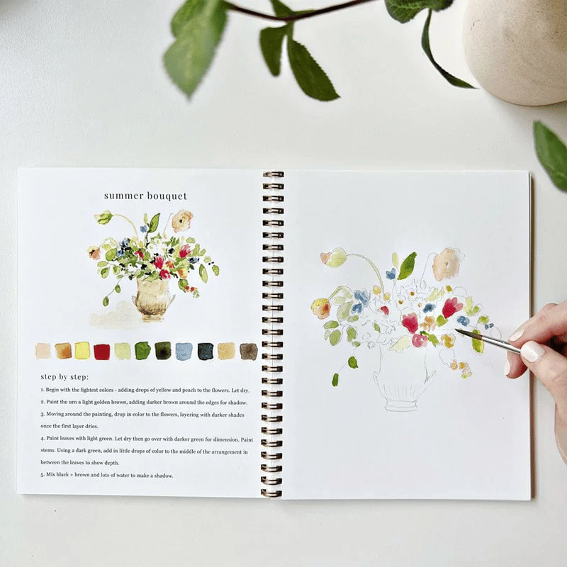 🔥LAST DAY 55% OFF - 🖼️Beginner-Friendly💕 Watercolor Workbook