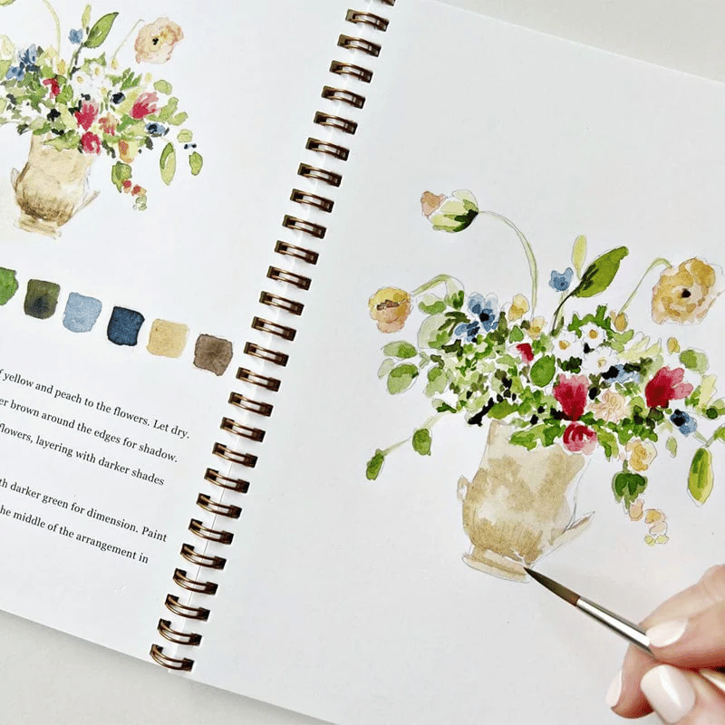 🔥LAST DAY 55% OFF - 🖼️Beginner-Friendly💕 Watercolor Workbook