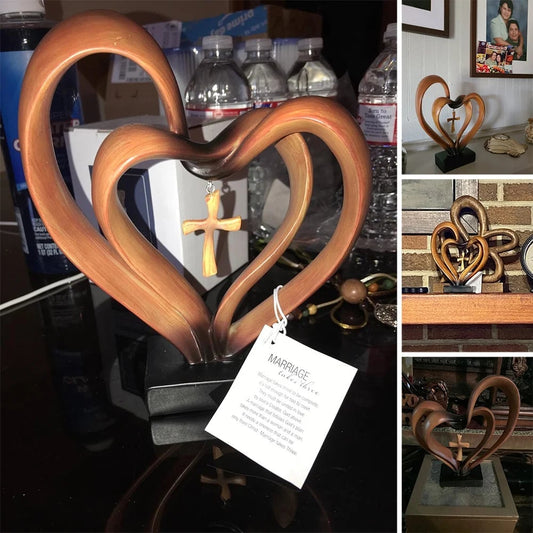 ✝Easter Jesus Entwined Hearts Cross💞
