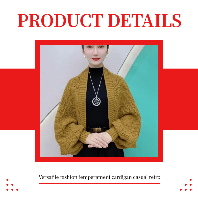 ✨LAST DAY 70% OFF🔥-Fashion Hollow Out Knitted Shawl Coat